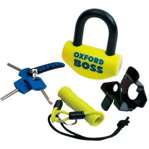 Serrure Oxford Boss profil U jaune-noir 12,7 mm
