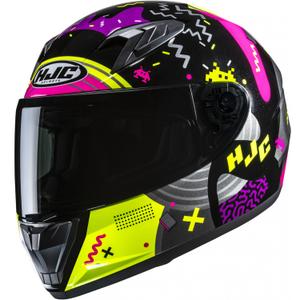 Casque moto intégral enfant HJC Y10 Mika MC3H noir-rose