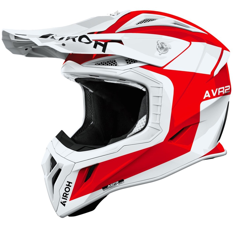 Casque de motocross Airoh Aviator ACE 2 Iron rouge brillant