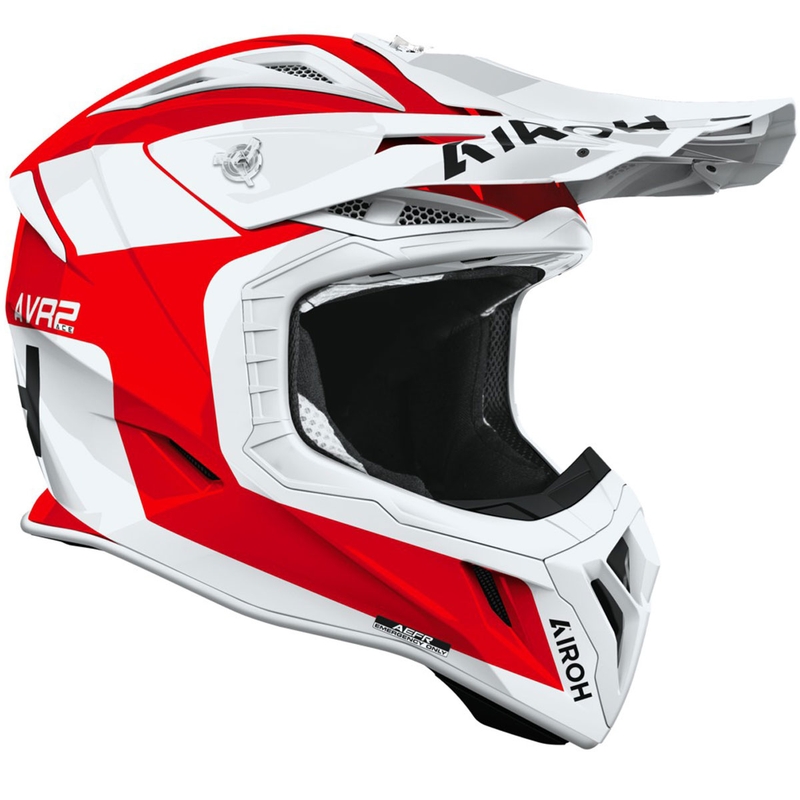 Casque de motocross Airoh Aviator ACE 2 Iron rouge brillant