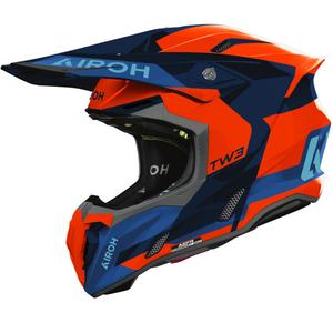 Casque de motocross Airoh Twist 3 Fancy brillant fluo orange-bleu