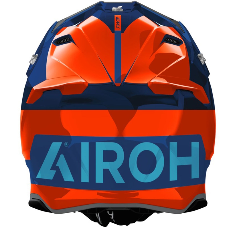 Casque de motocross Airoh Twist 3 Fancy brillant fluo orange-bleu