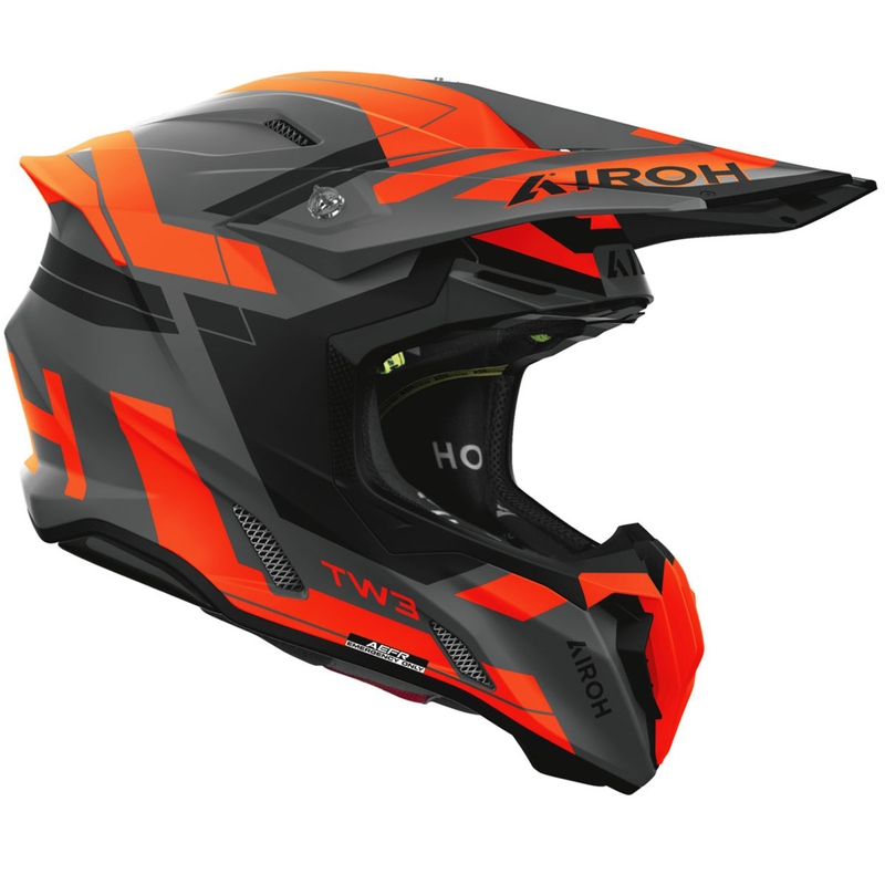 Casque de motocross Airoh Twist 3 Dynasty orange fluo mat