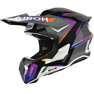 Casque de motocross Airoh Twist 3 Hustle gris brillant-violet