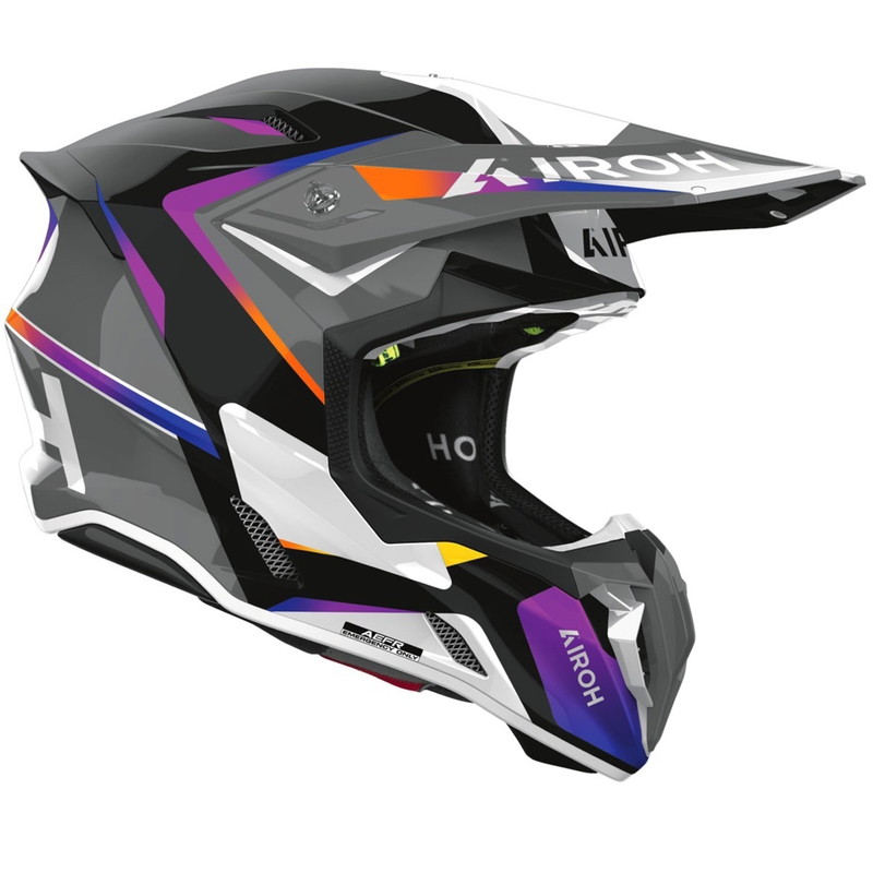Casque de motocross Airoh Twist 3 Hustle gris brillant-violet