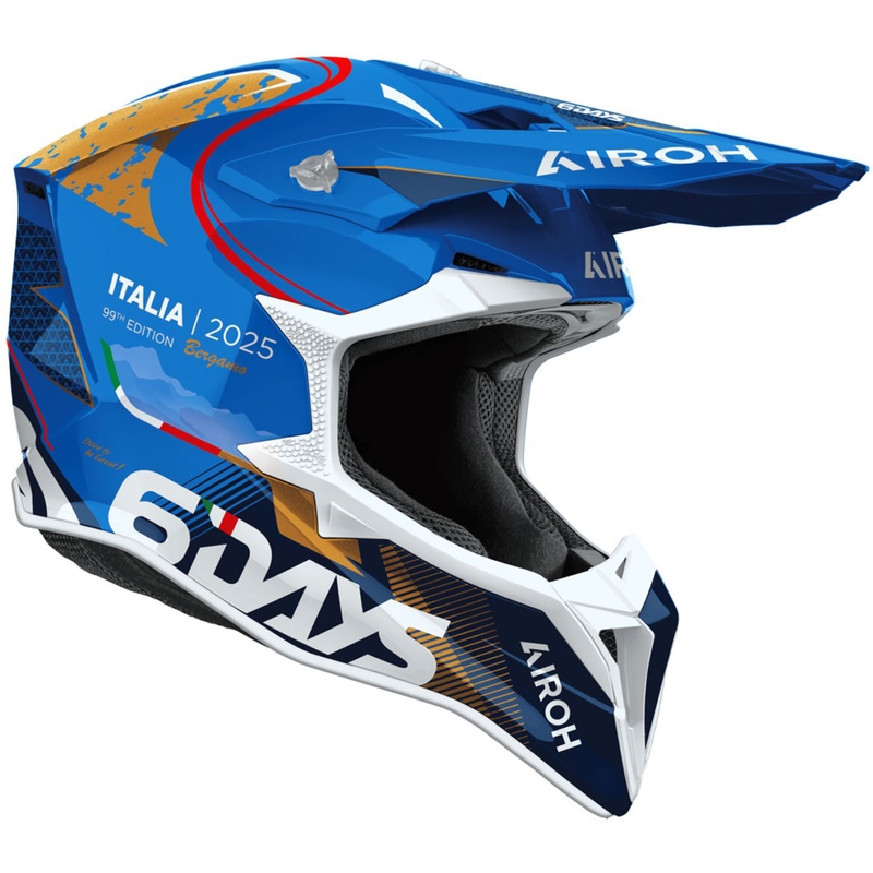Casque de motocross Airoh Wraaap 6DAYS ® ITALY brillant