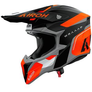Casque de motocross Airoh Wraaap Conquer orange mat