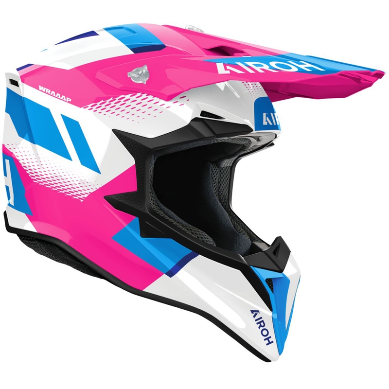 Casque de motocross Airoh Wraaap Vision rose brillant