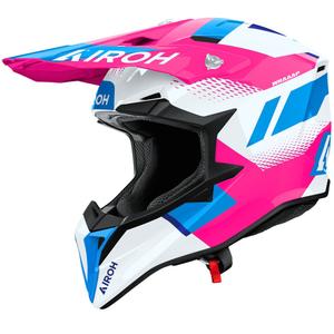 Casque de motocross Airoh Wraaap Vision rose brillant