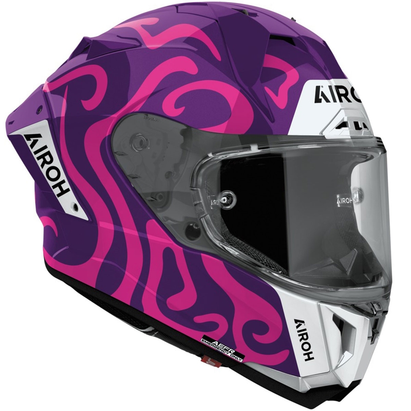 Casque moto intégral Airoh GP800 Swain violet brillant