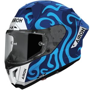 Casque moto intégral Airoh GP800 Swain bleu brillant