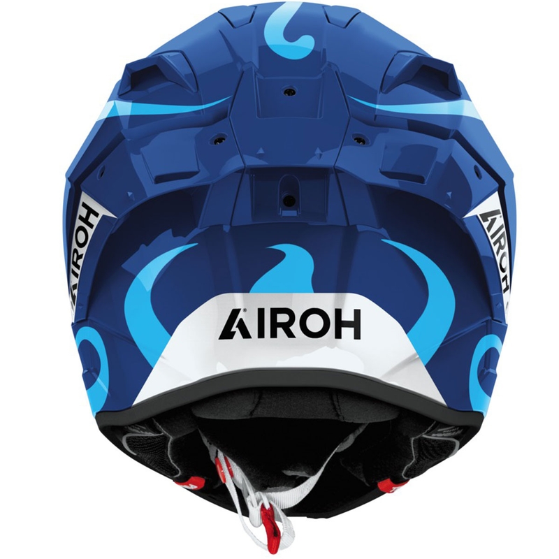 Casque moto intégral Airoh GP800 Swain bleu brillant