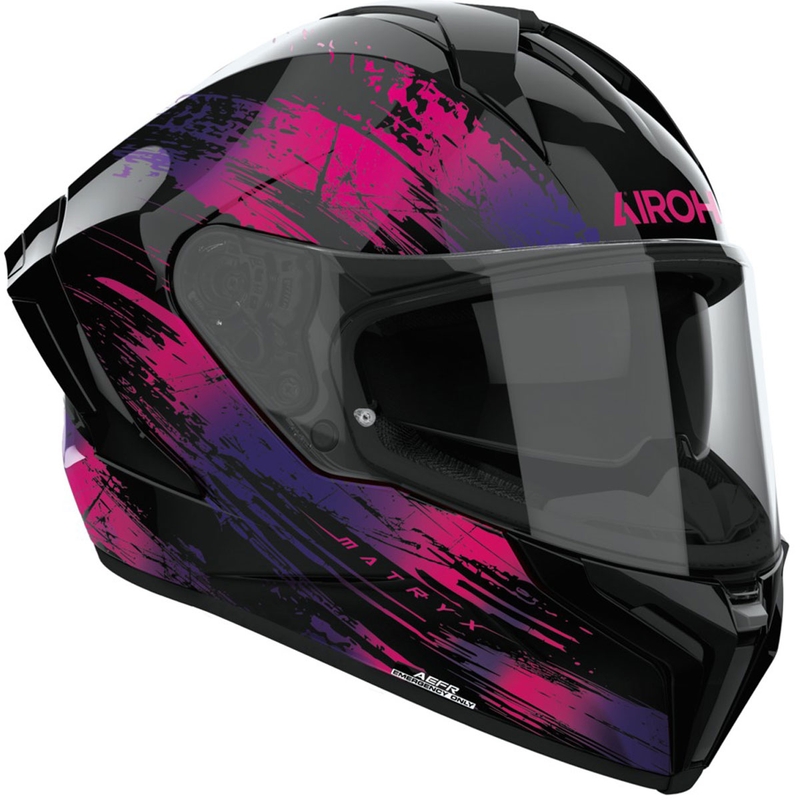 Casque moto intégral Airoh MATRYX Reflex violet brillant