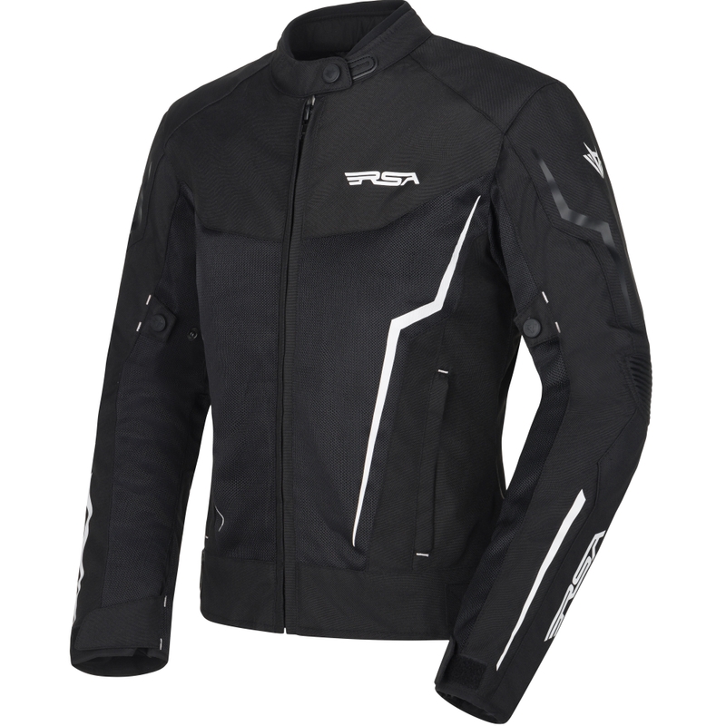 Veste moto femme RSA Bolt noir-blanc