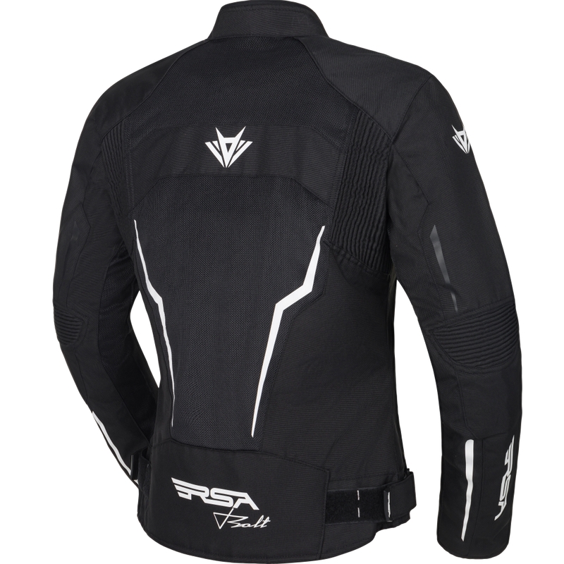 Veste moto femme RSA Bolt noir-blanc