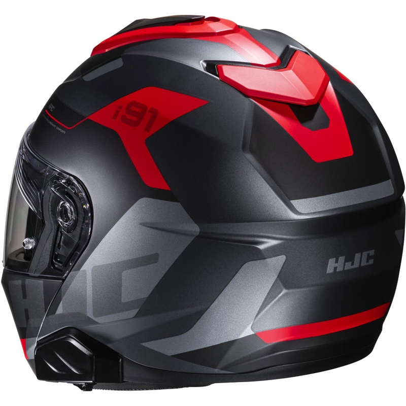 Casque moto modulable HJC i91 Carst noir-gris-rouge