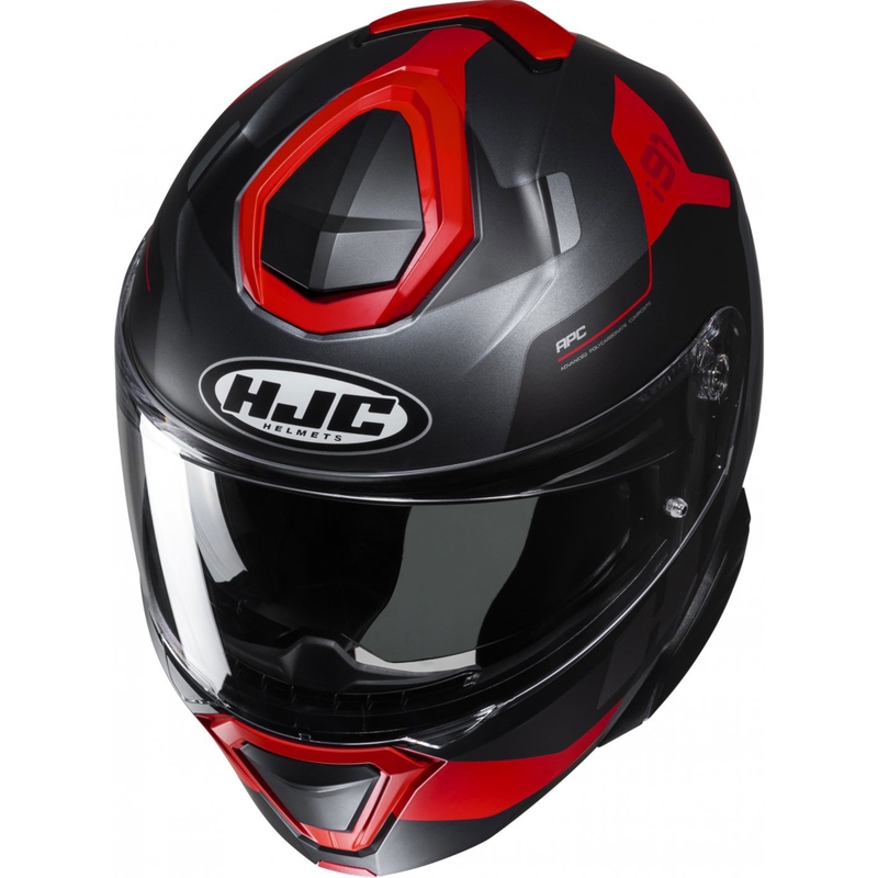 Casque moto modulable HJC i91 Carst noir-gris-rouge