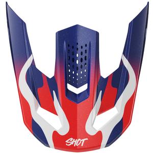 Visière pour casque Shot Speed Beast bleu perle-rouge