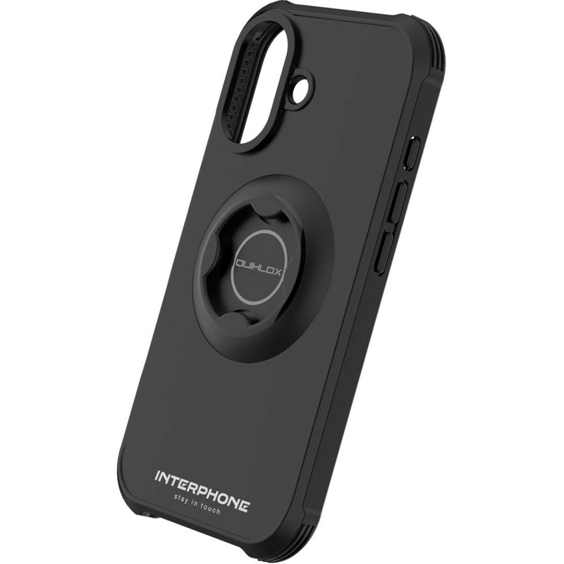 Coque Interphone QUIKLOX Tetraforce pour iPhone 17, noire