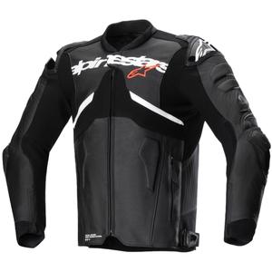 Blouson moto en cuir Alpinestars Atem 5 noir-blanc