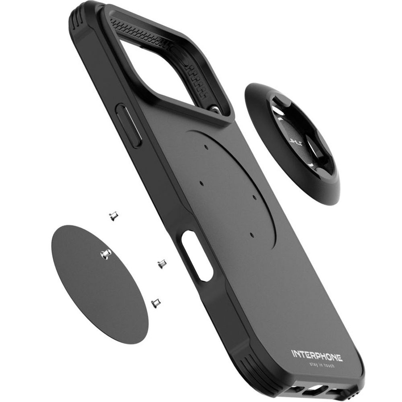 Coque Interphone QUIKLOX Tetraforce pour iPhone 17 Pro Max, noire