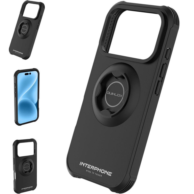 Coque Interphone QUIKLOX Tetraforce pour iPhone 17 Pro Max, noire