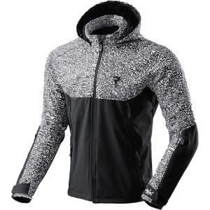 Veste moto Softshell Rebelhorn Slash Noriaki noir et blanc