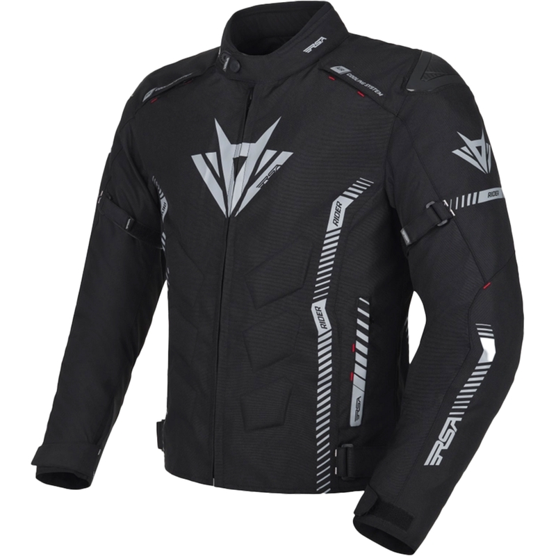 Veste de moto RSA Rider noir-gris-rouge
