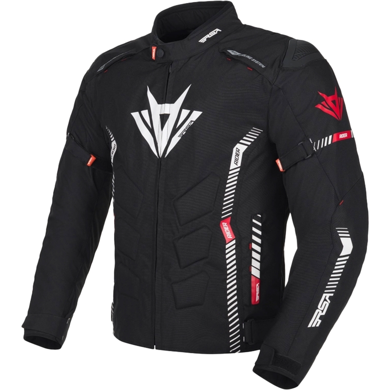 Veste moto RSA Rider noir-blanc-rouge