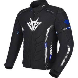 Veste de moto RSA Rider noir-blanc-bleu