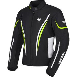 Blouson moto femme RSA Wasp noir-blanc-jaune fluo