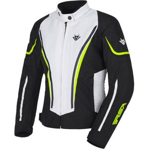 Veste de moto RSA Wasp White-Black-Fluo Yellow pour femme