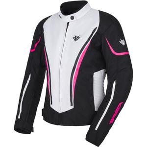 RSA Wasp Women's Motorcycle Jacket Blanc-Noir-Rose
