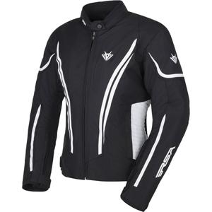Veste de moto RSA Wasp noire et blanche pour femmes