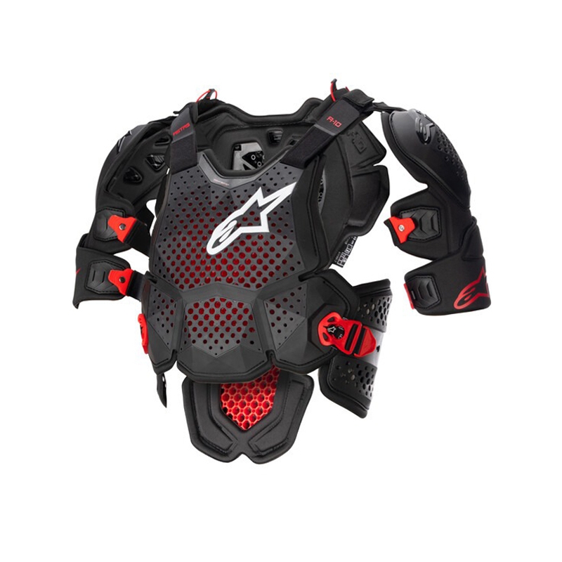 Protection dorsale Alpinestars A-10 2, noir-anthracite-rouge
