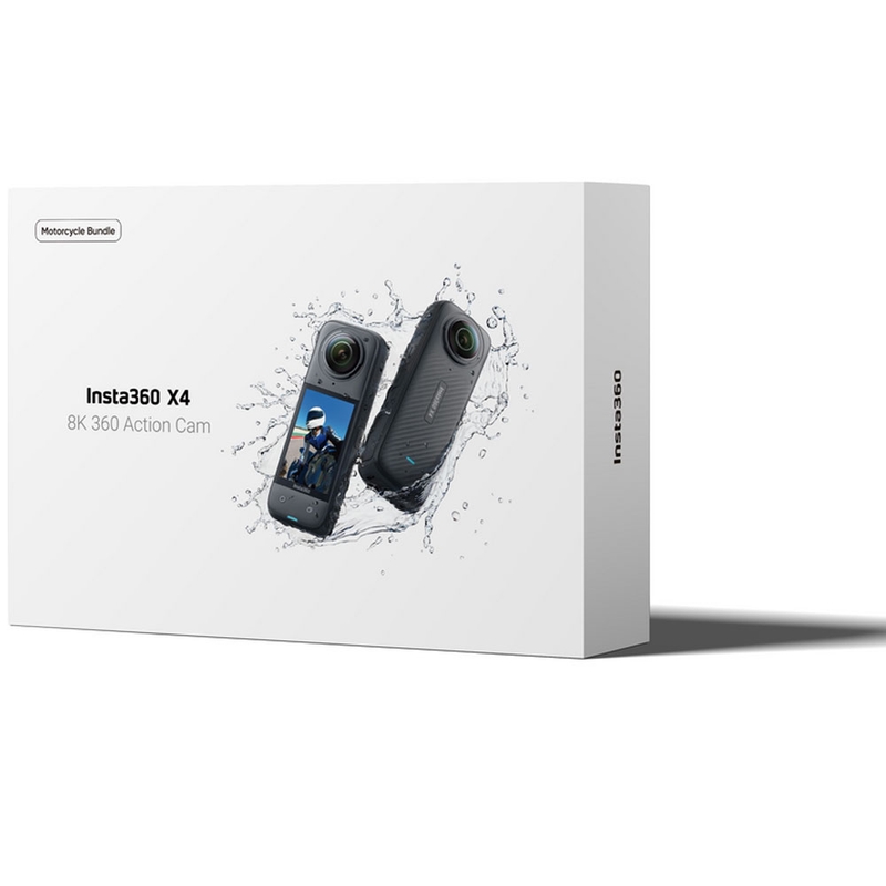 Caméra d'action Insta360 X4 pour moto, noire