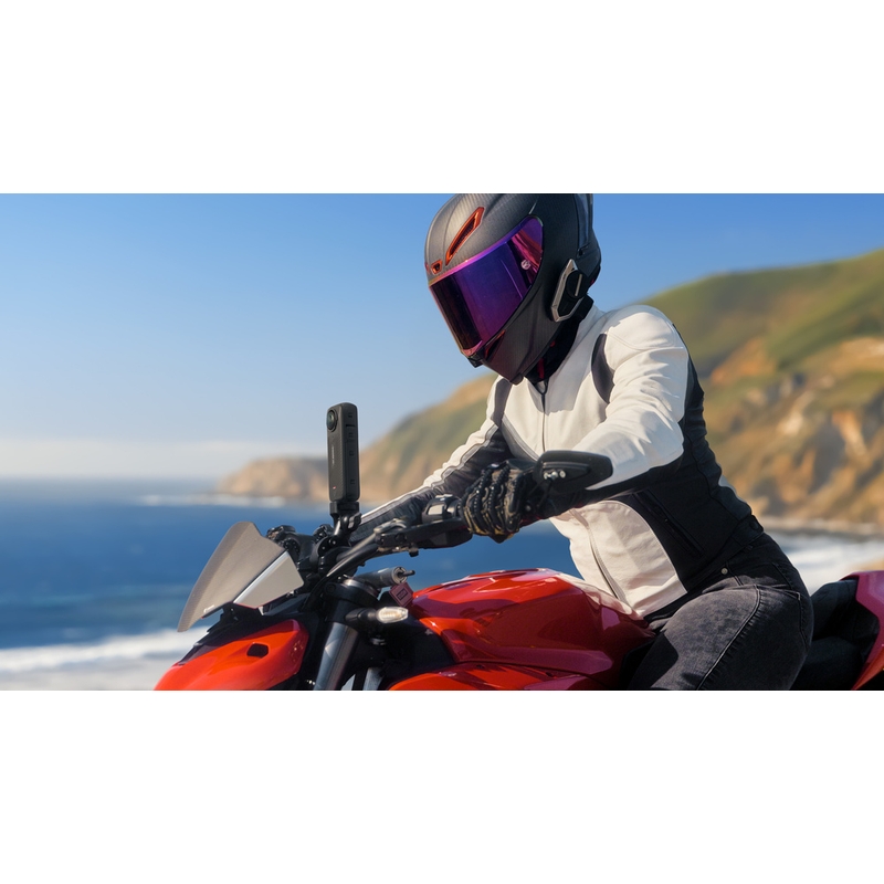 Caméra d'action Insta360 X4 pour moto, noire