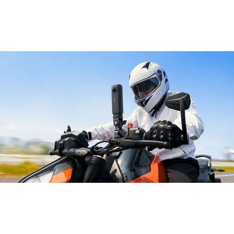 Caméra d'action Insta360 X4 pour moto, noire