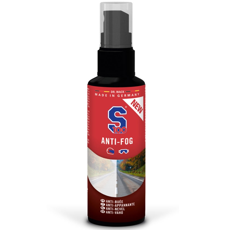 Agent antibuée S100 Anti-Fog avec chiffon microfibre 100 ml