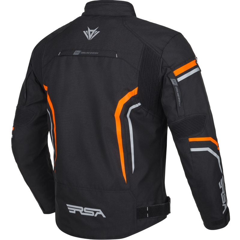 Veste de moto RSA Compact 2 noir-gris-orange