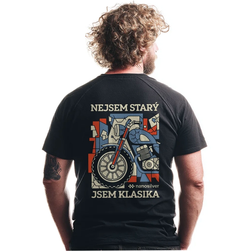 T-shirt fonctionnel nanosilver® I AM A CLASSIC noir