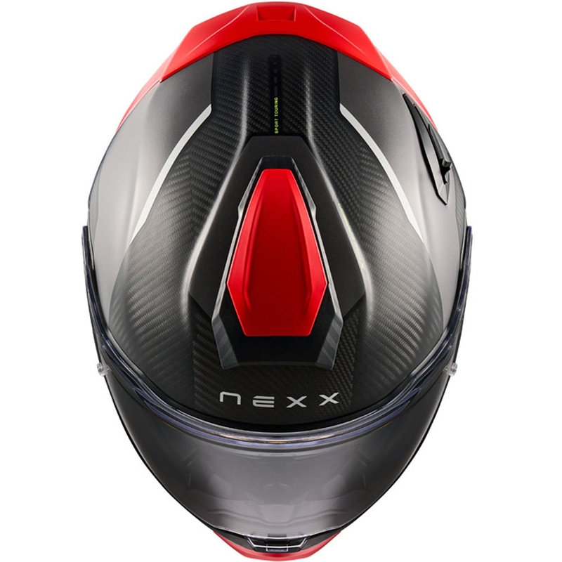 Casque moto intégral Nexx X.TR Rush noir mat-rouge