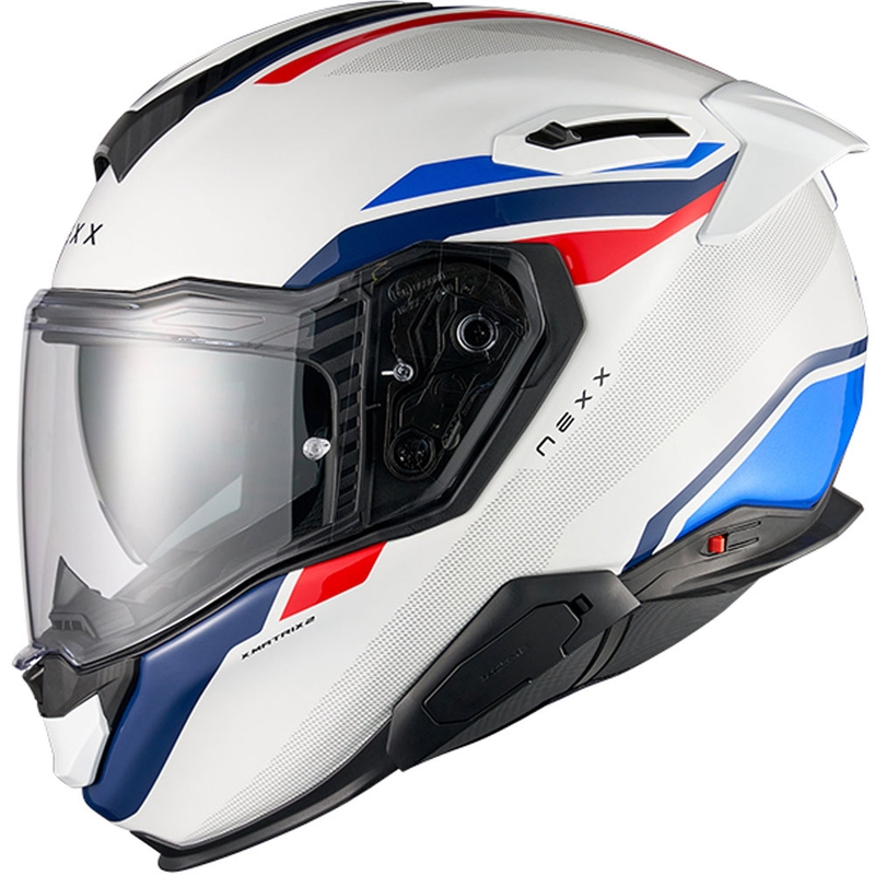 Casque moto intégral Nexx X.TR Quanta blanc-bleu