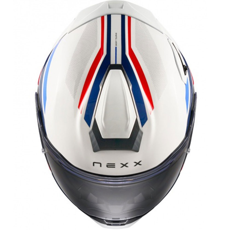 Casque moto intégral Nexx X.TR Quanta blanc-bleu