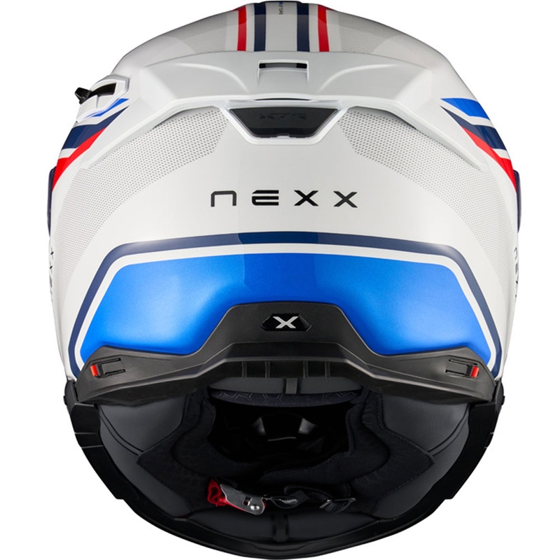 Casque moto intégral Nexx X.TR Quanta blanc-bleu