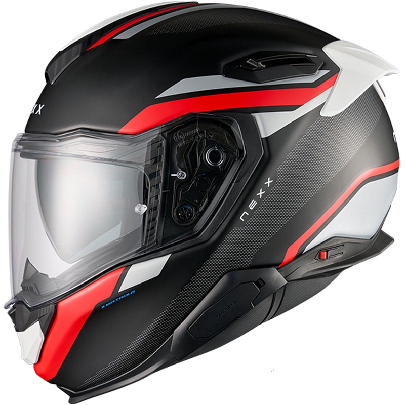 Casque moto intégral Nexx X.TR Quanta noir mat-rouge