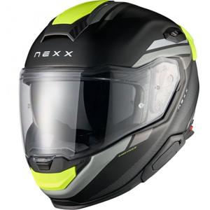 Casque moto intégral Nexx X.TR Quanta noir mat-jaune fluo