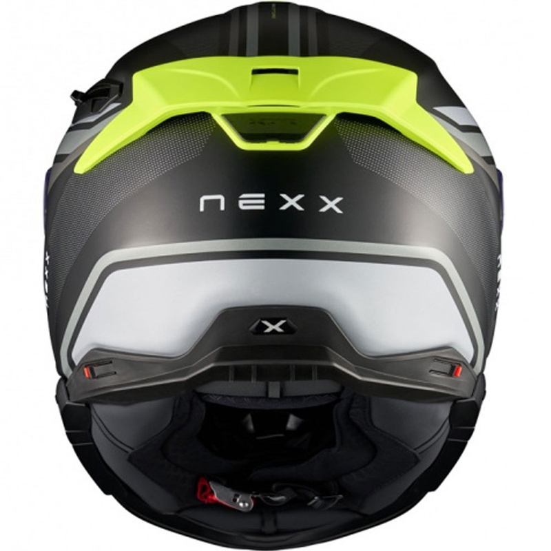 Casque moto intégral Nexx X.TR Quanta noir mat-jaune fluo