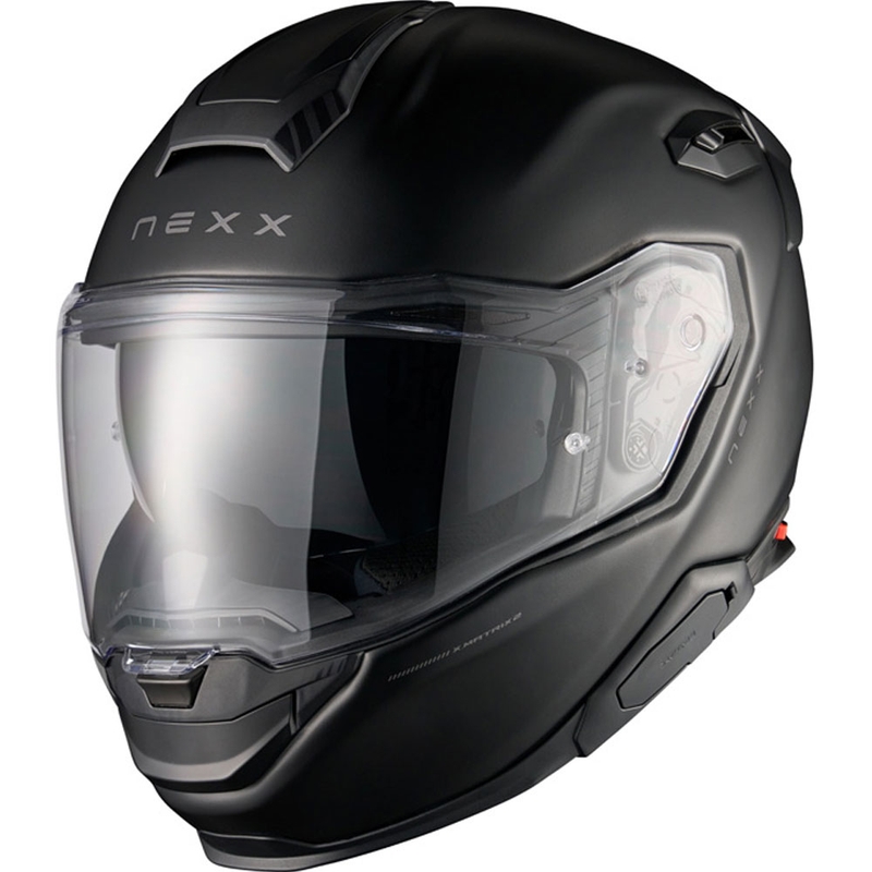 Casque de moto intégral Nexx X.TR Plain, noir mat