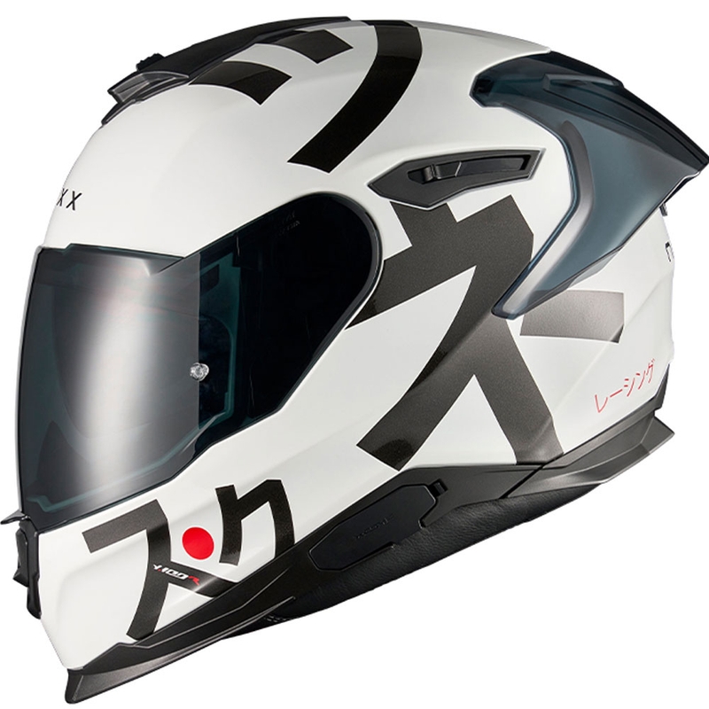 Casque moto intégral Nexx Y.100R Nippon blanc